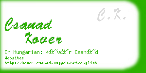 csanad kover business card